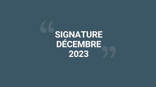Signature de Fibus en décembre 2023