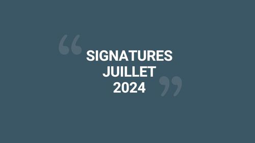 Les signatures de Fibus en juillet 2024