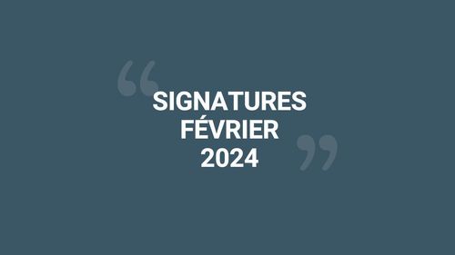 Les signatures de Fibus en février 2024