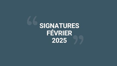 Les signatures de Fibus en février 2025