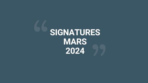 Les signatures de Fibus en mars 2024