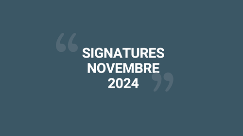 Les signatures de Fibus en novembre 2024