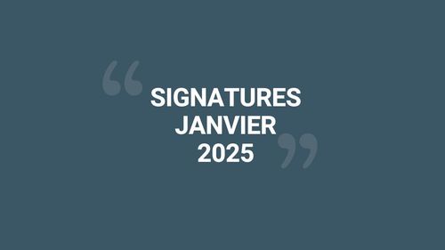 Les signatures de Fibus en janvier 2025